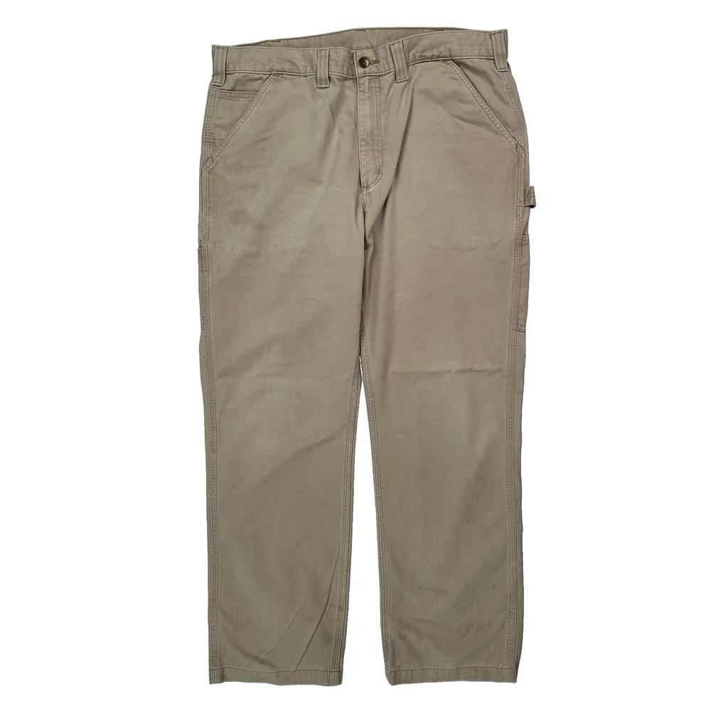 Carhartt Carpenter Trousers - 36W 32L Beige Cotton - Image 2