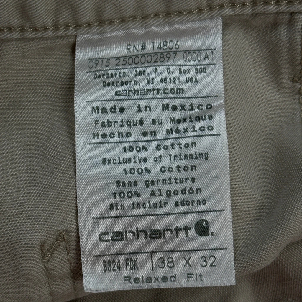 Carhartt Carpenter Trousers - 36W 32L Beige Cotton - Image 6