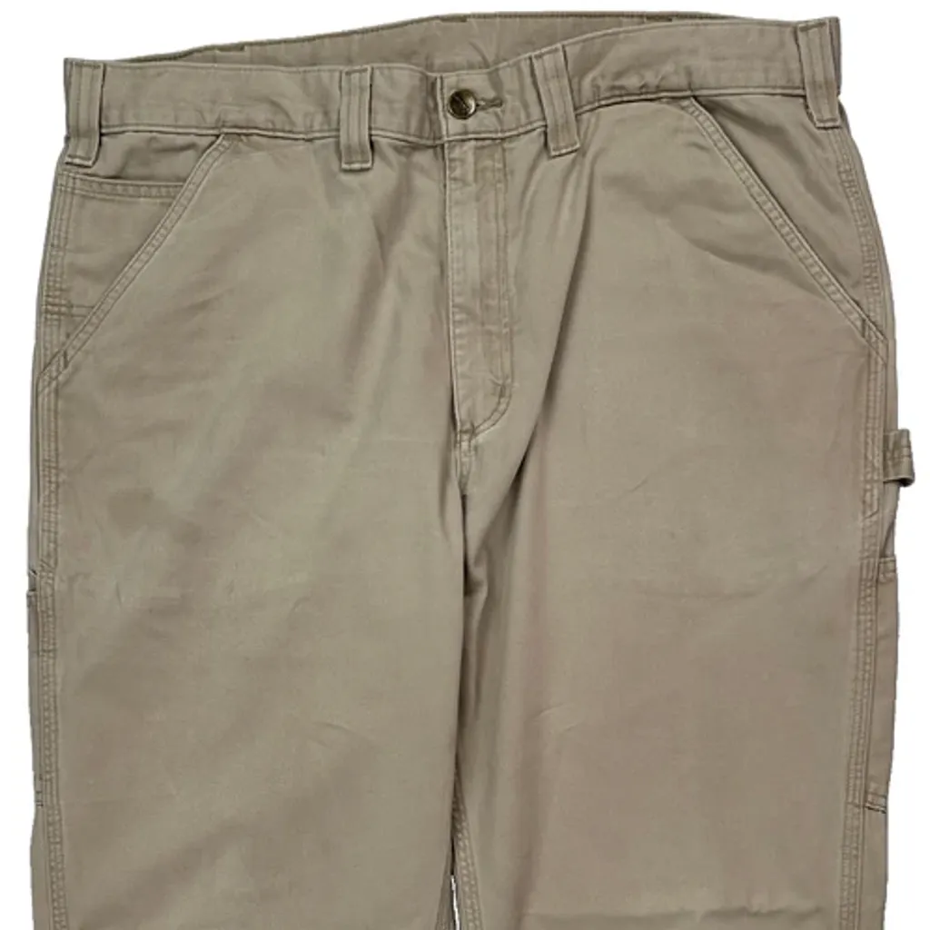 Carhartt Carpenter Trousers - 36W 32L Beige Cotton - Image 9