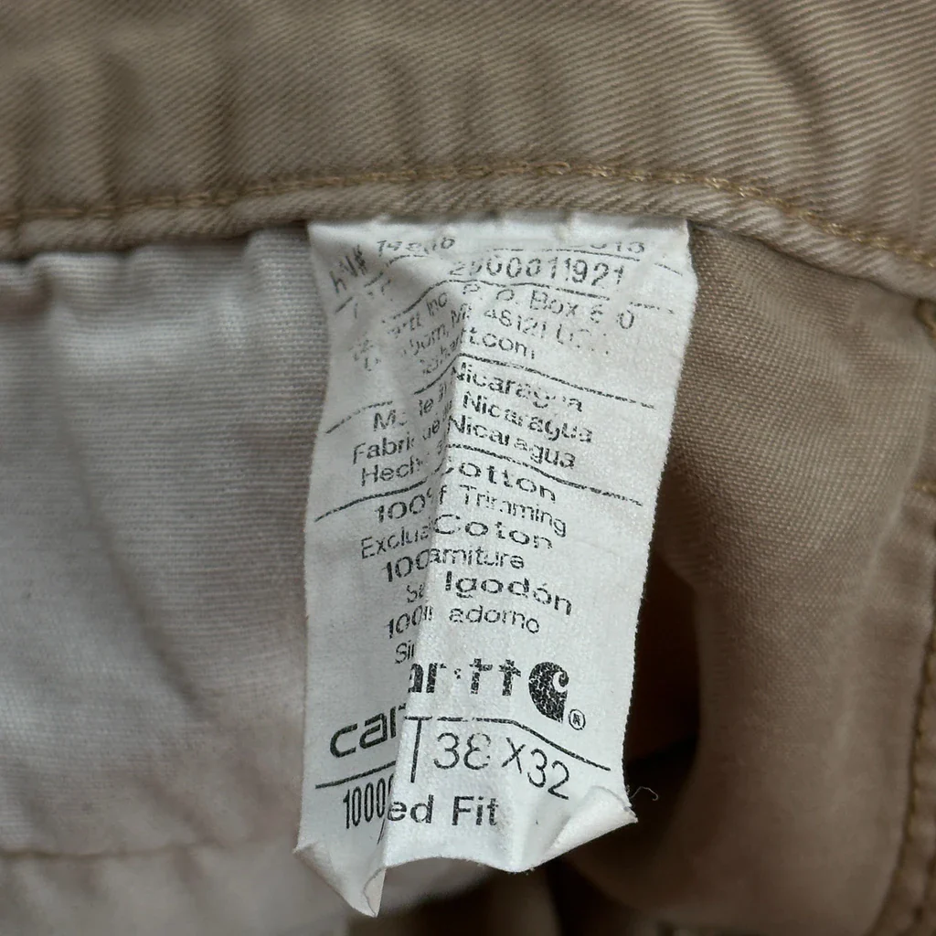 Carhartt Carpenter Trousers - 36W 24L Beige Cotton - Image 6