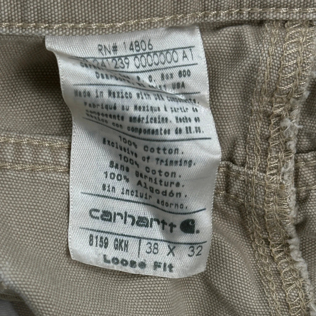 Carhartt Carpenter Trousers - 36W 31L Beige Cotton - Image 6