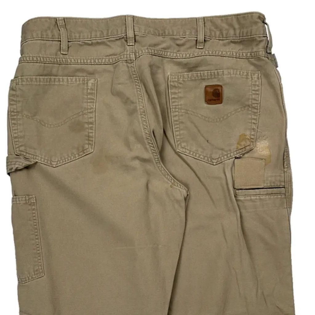 Carhartt Carpenter Trousers - 36W 31L Beige Cotton - Image 8