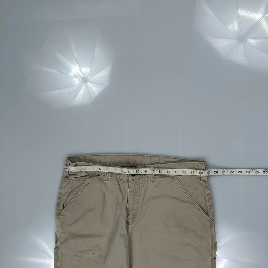 Carhartt Carpenter Trousers - 36W 30L Beige Cotton - Image 3