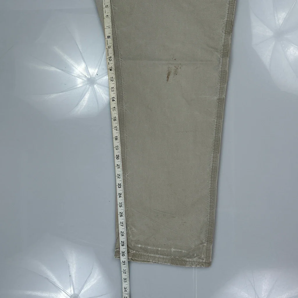 Carhartt Carpenter Trousers - 36W 32L Beige Cotton - Image 4