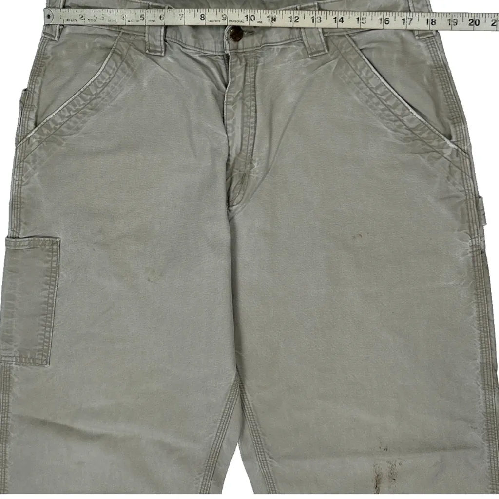 Carhartt Carpenter Trousers - 36W 32L Beige Cotton - Image 8