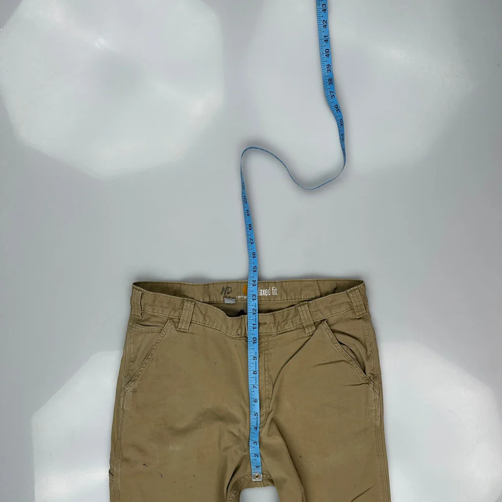Carhartt Carpenter Trousers - 36W 32L Beige Cotton - Image 4