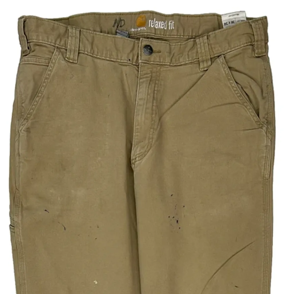 Carhartt Carpenter Trousers - 36W 32L Beige Cotton - Image 9