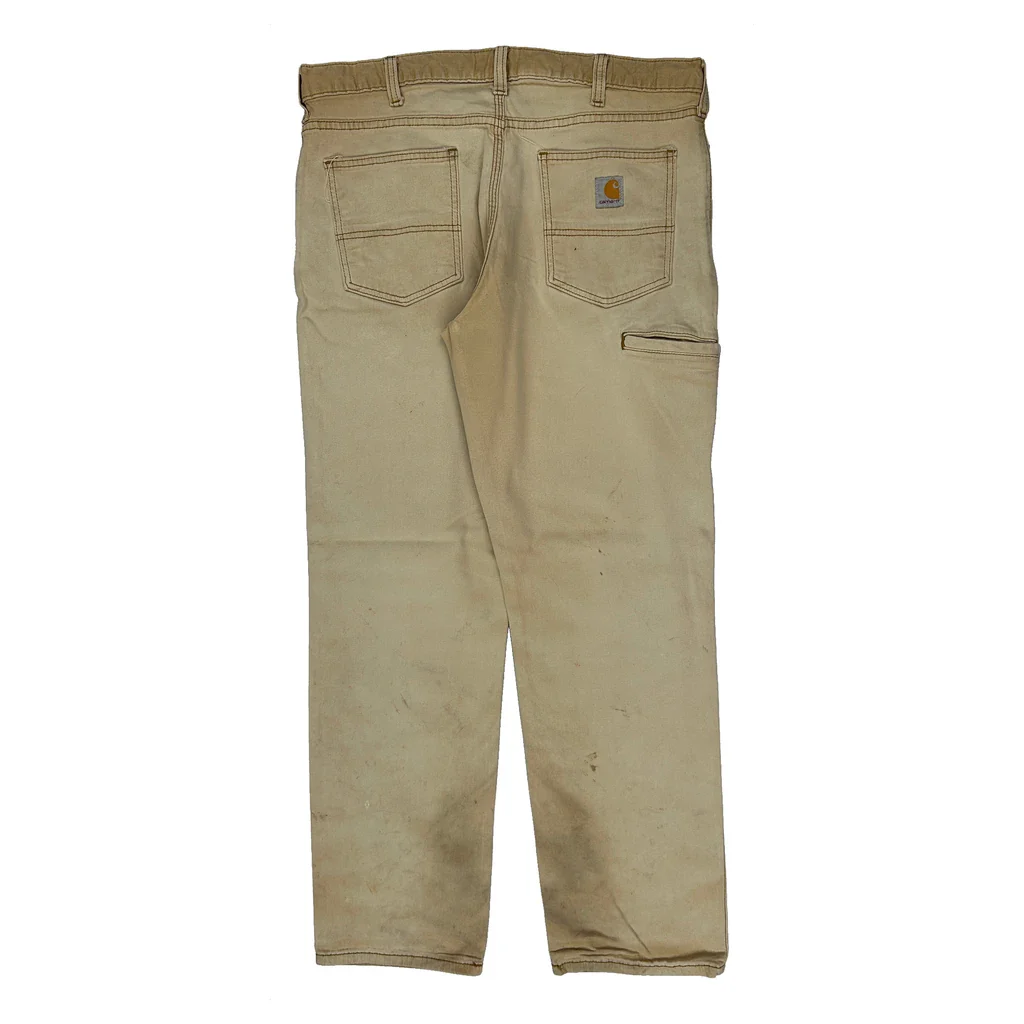 Carhartt Carpenter Trousers - 36W 31L Beige Cotton