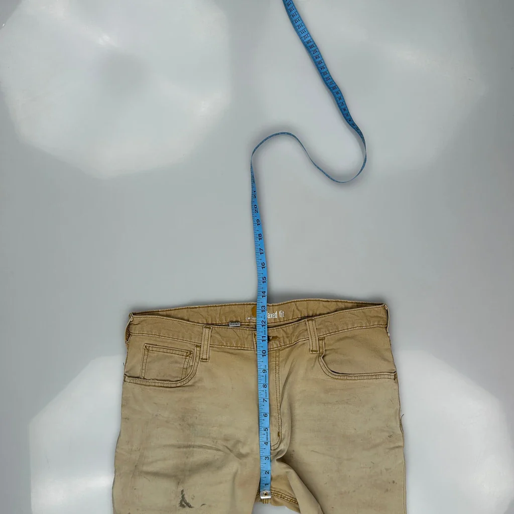 Carhartt Carpenter Trousers - 36W 31L Beige Cotton - Image 4