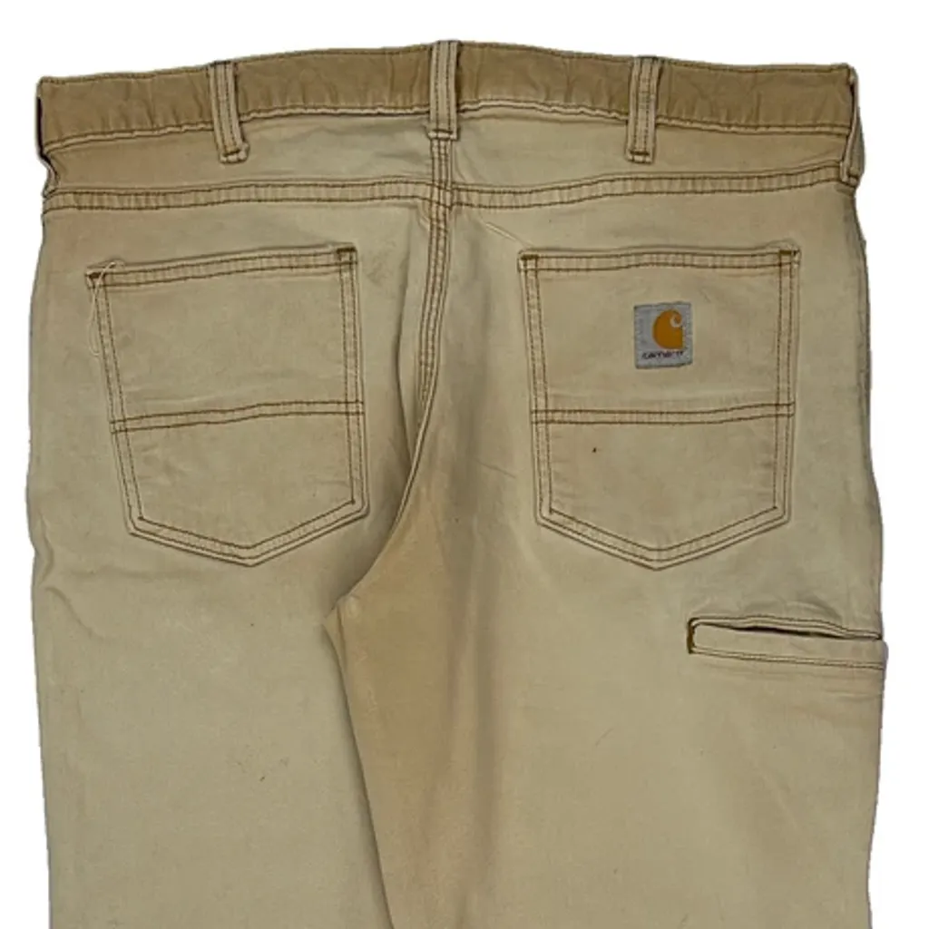 Carhartt Carpenter Trousers - 36W 31L Beige Cotton - Image 8