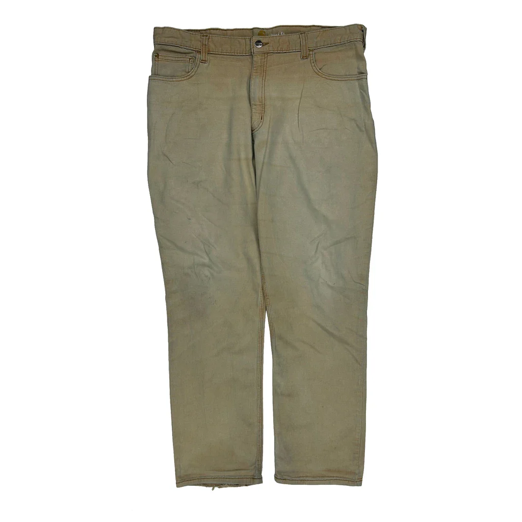 Carhartt Carpenter Trousers - 36W 31L Beige Cotton - Image 2