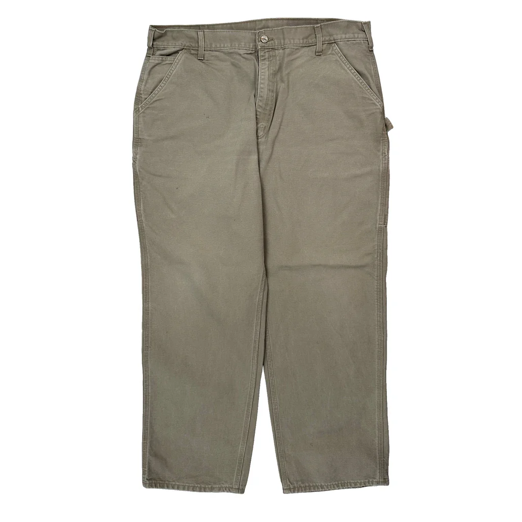 Carhartt Carpenter Trousers - 38W 31L Beige Cotton - Image 2