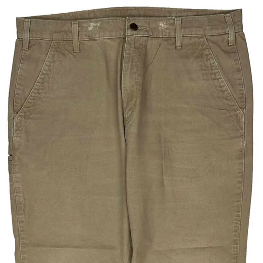 Carhartt Carpenter Trousers - 38W 30L Beige Cotton - Image 11