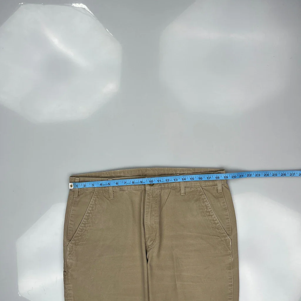 Carhartt Carpenter Trousers - 38W 30L Beige Cotton - Image 3