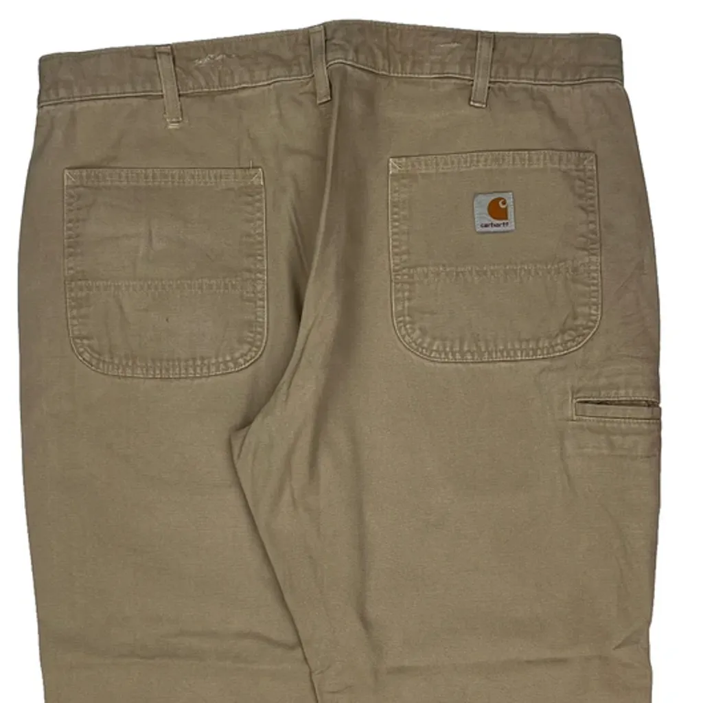 Carhartt Carpenter Trousers - 38W 30L Beige Cotton - Image 8