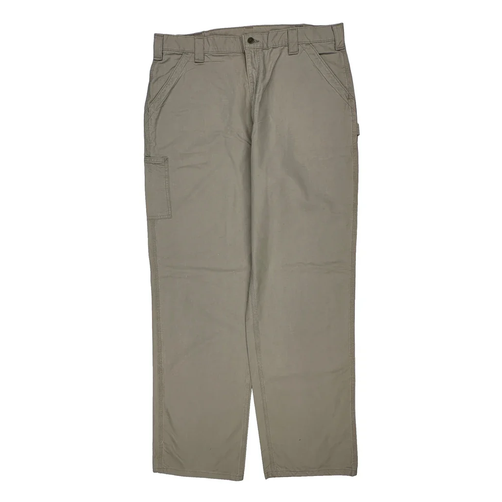 Carhartt Carpenter Trousers - 40W 32L Beige Cotton - Image 2