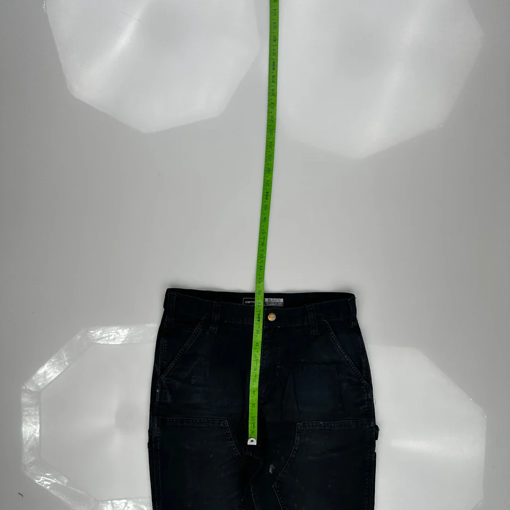 Carhartt Double Knee Carpenter Trousers - 30W 32L Black Cotton - Image 4