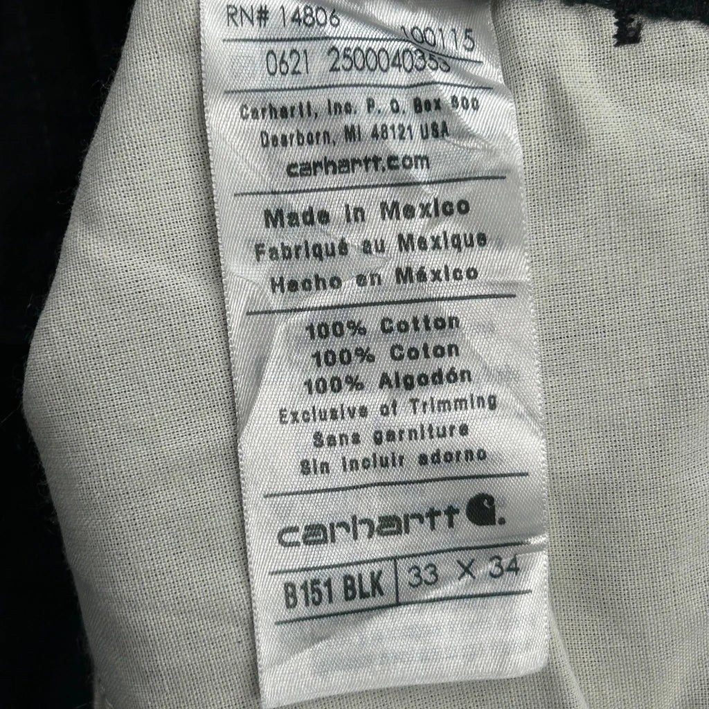Carhartt Carpenter Trousers - 30W 34L Black Cotton - Image 6