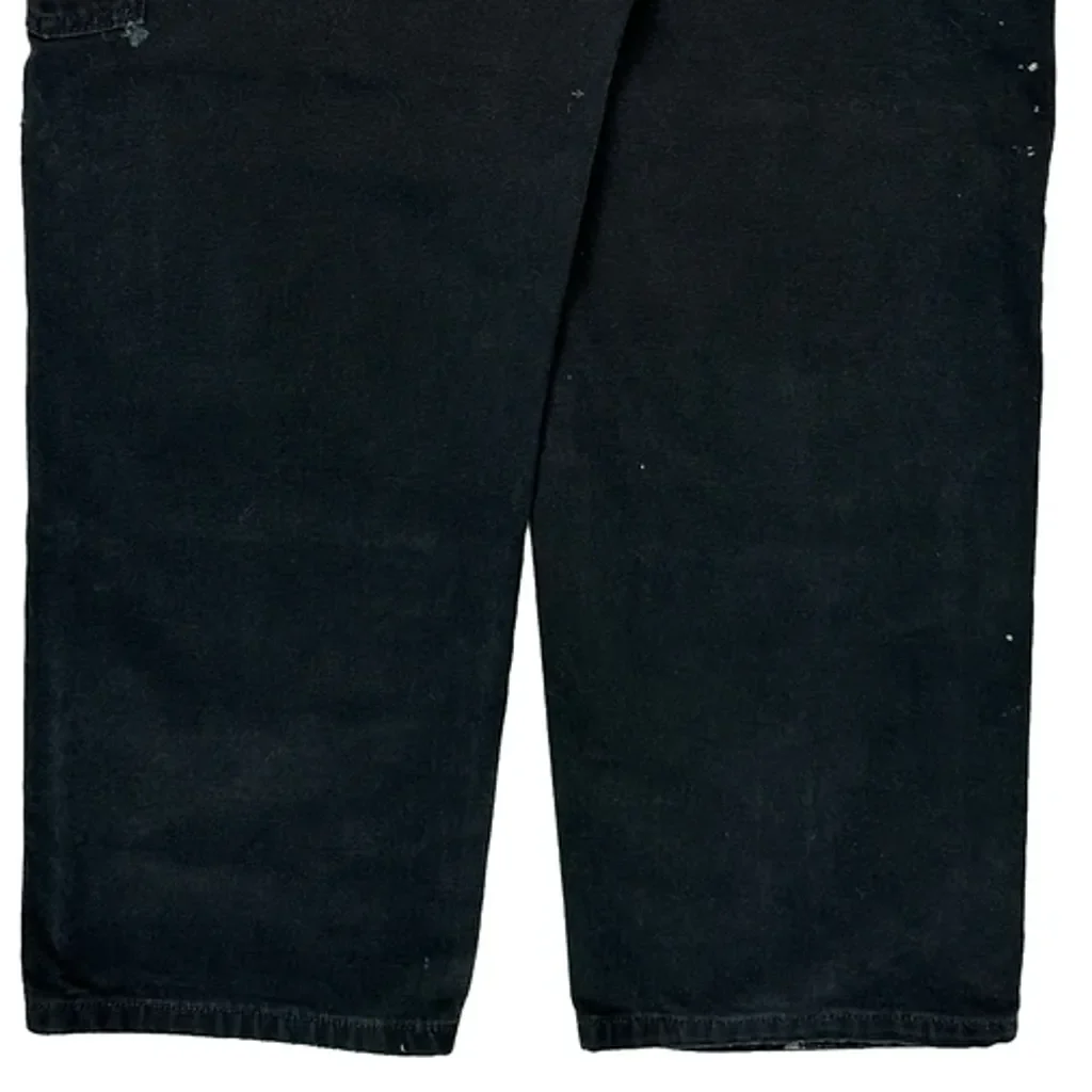 Carhartt B136 Blk Double Knee Carpenter Trousers - 32W 29L Black Cotton - Image 7