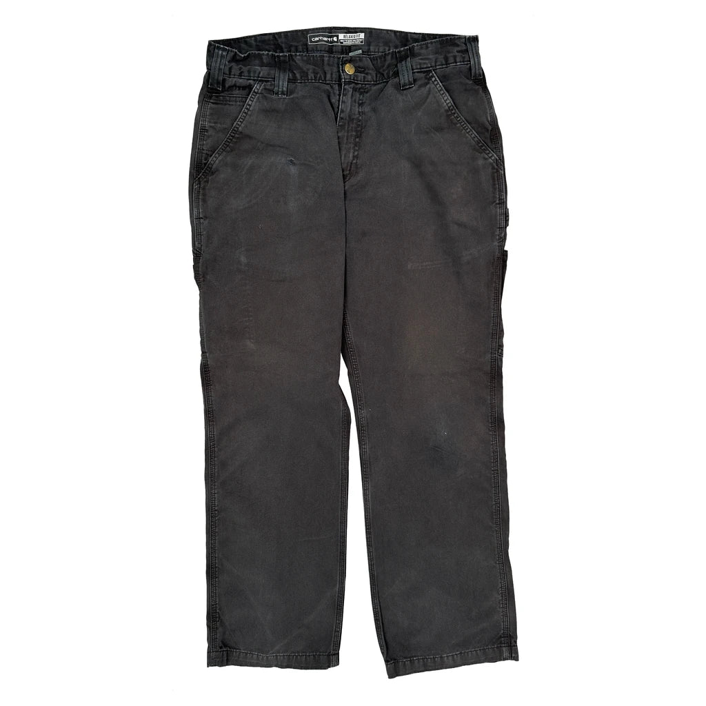 Carhartt Carpenter Trousers - 32W 30L Black Cotton - Image 2