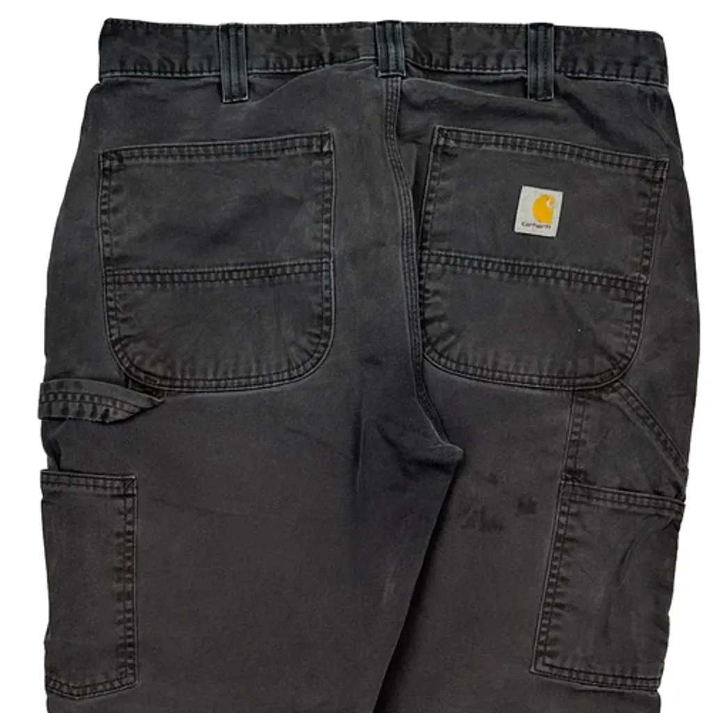 Carhartt Carpenter Trousers - 32W 30L Black Cotton - Image 8