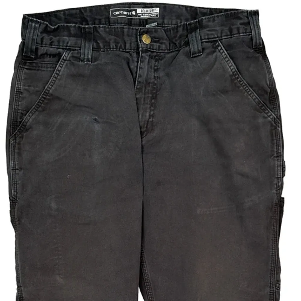 Carhartt Carpenter Trousers - 32W 30L Black Cotton - Image 9