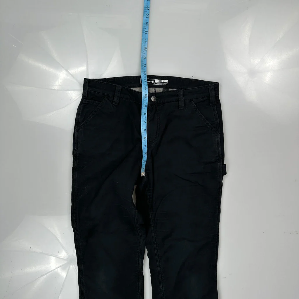 Carhartt Carpenter Trousers - 33W 31L Black Cotton - Image 4