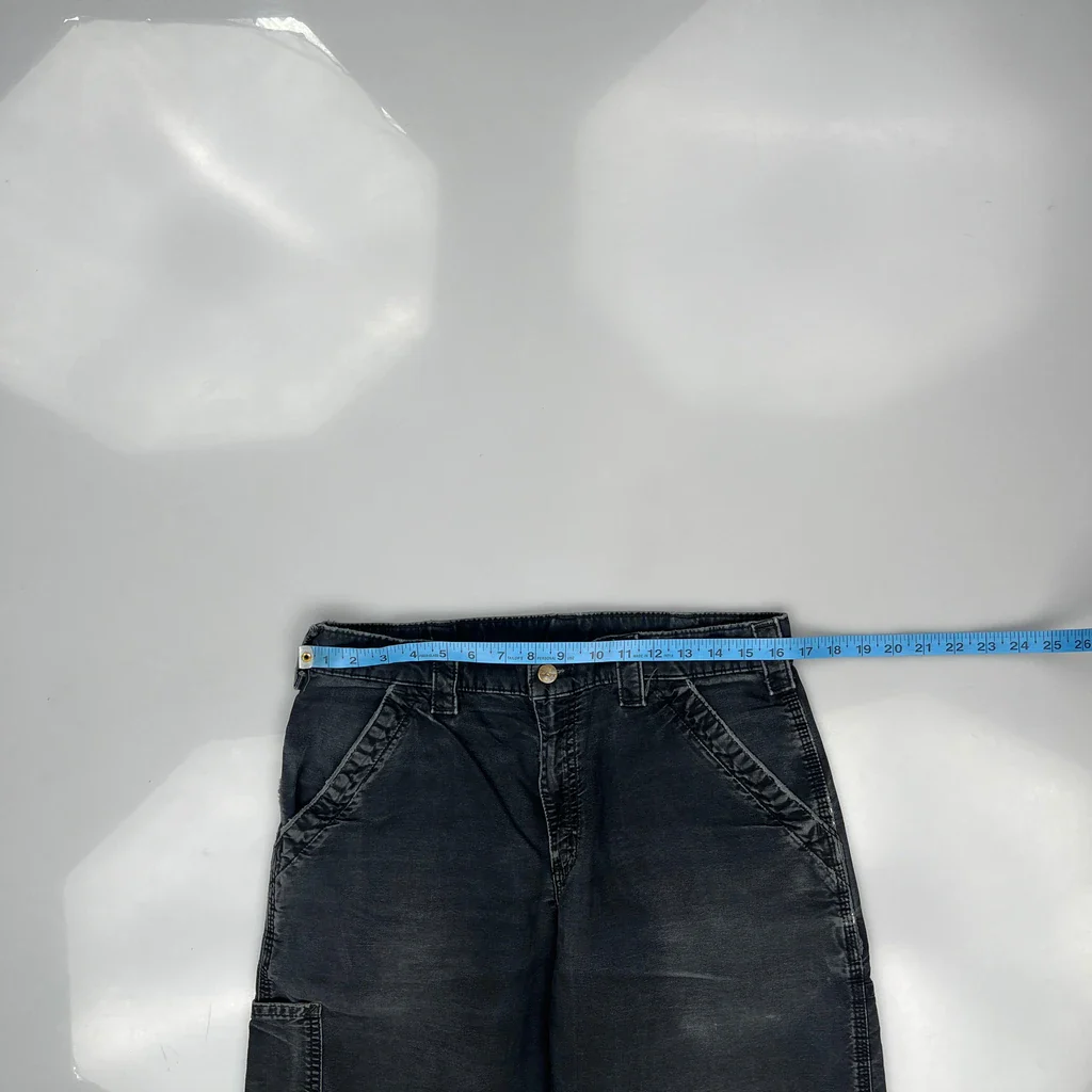Carhartt Carpenter Trousers - 33W 29L Black Cotton - Image 3
