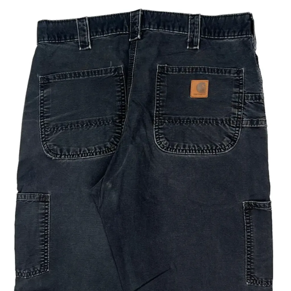 Carhartt Carpenter Trousers - 33W 29L Black Cotton - Image 8