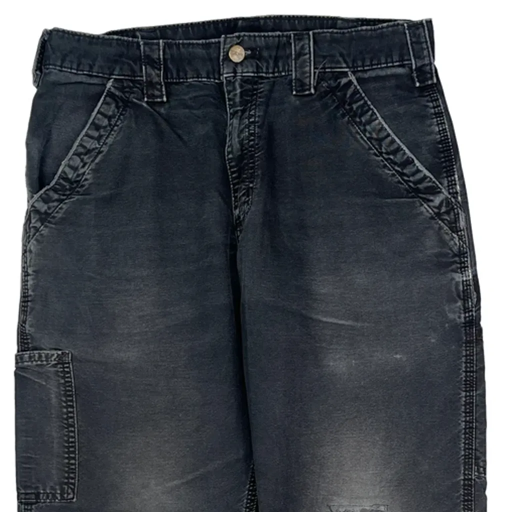 Carhartt Carpenter Trousers - 33W 29L Black Cotton - Image 9