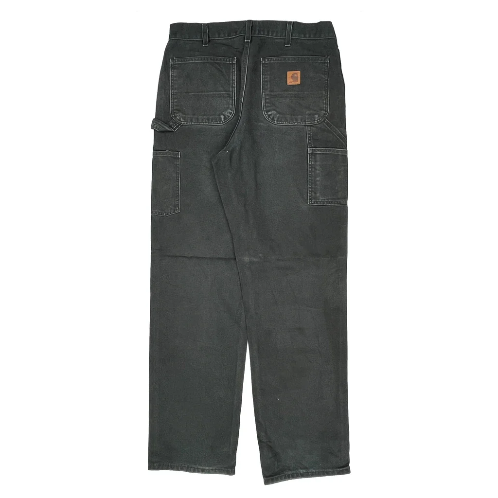 Carhartt Carpenter Trousers - 33W 35L Black Cotton