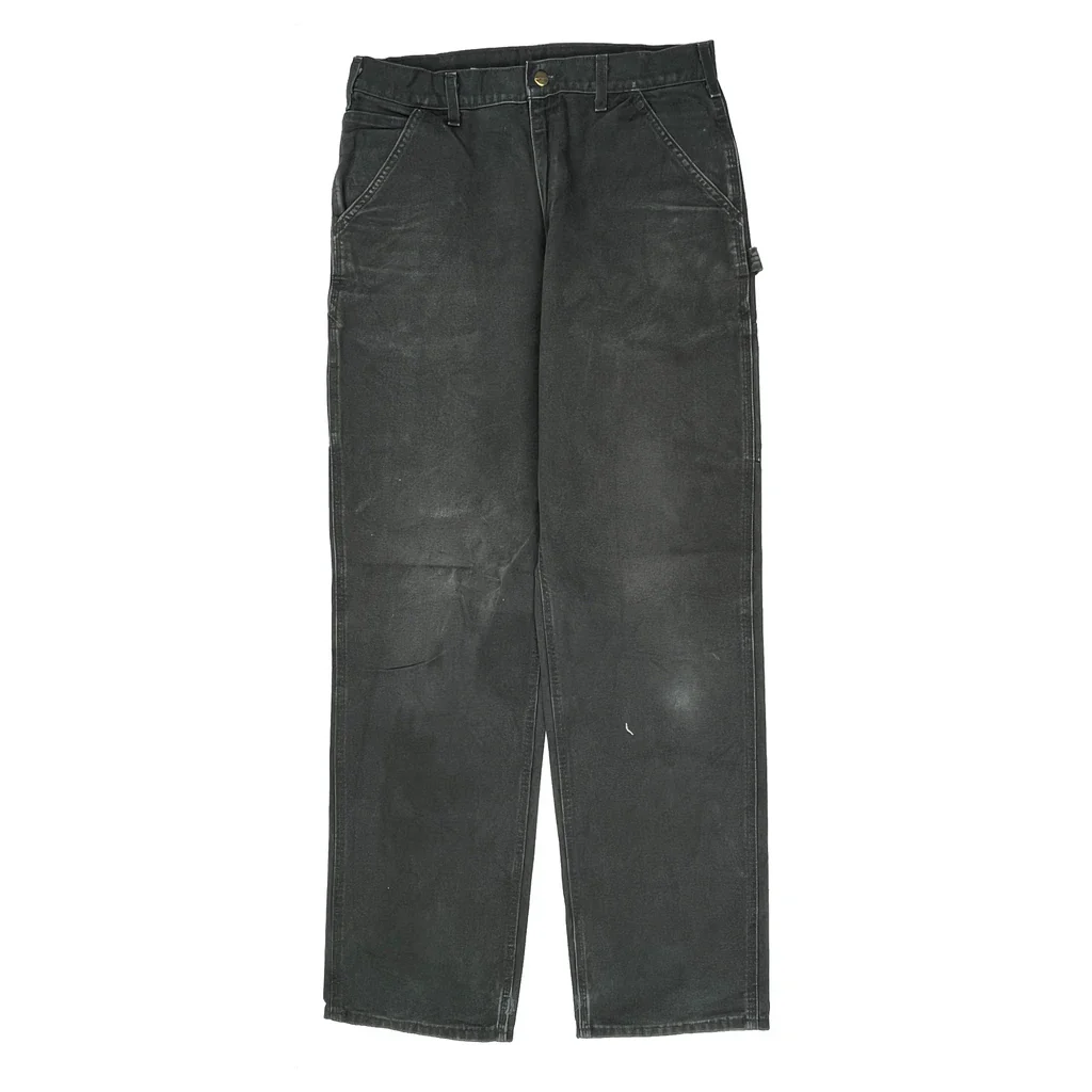 Carhartt Carpenter Trousers - 33W 35L Black Cotton - Image 2