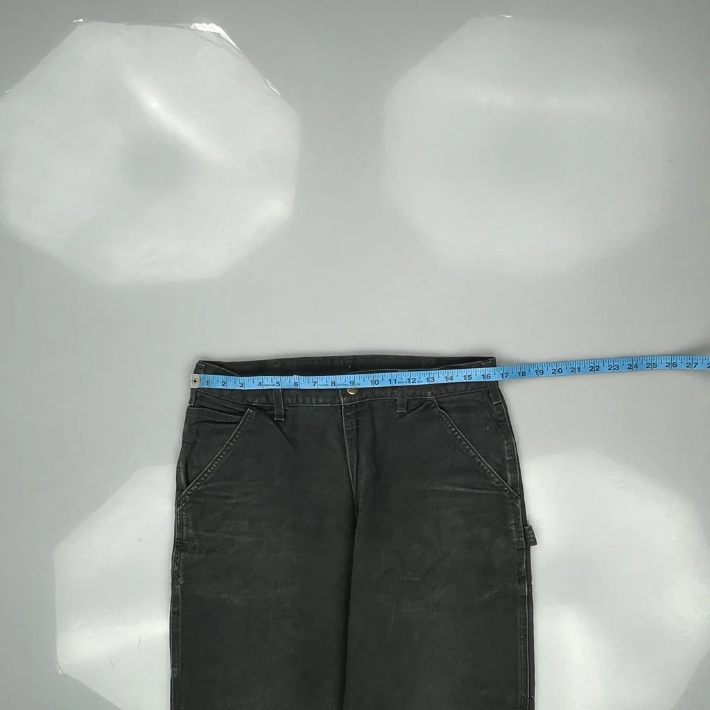 Carhartt Carpenter Trousers - 33W 35L Black Cotton - Image 3
