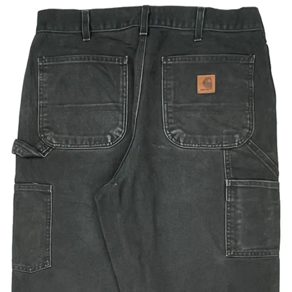 Carhartt Carpenter Trousers - 33W 35L Black Cotton - Image 9