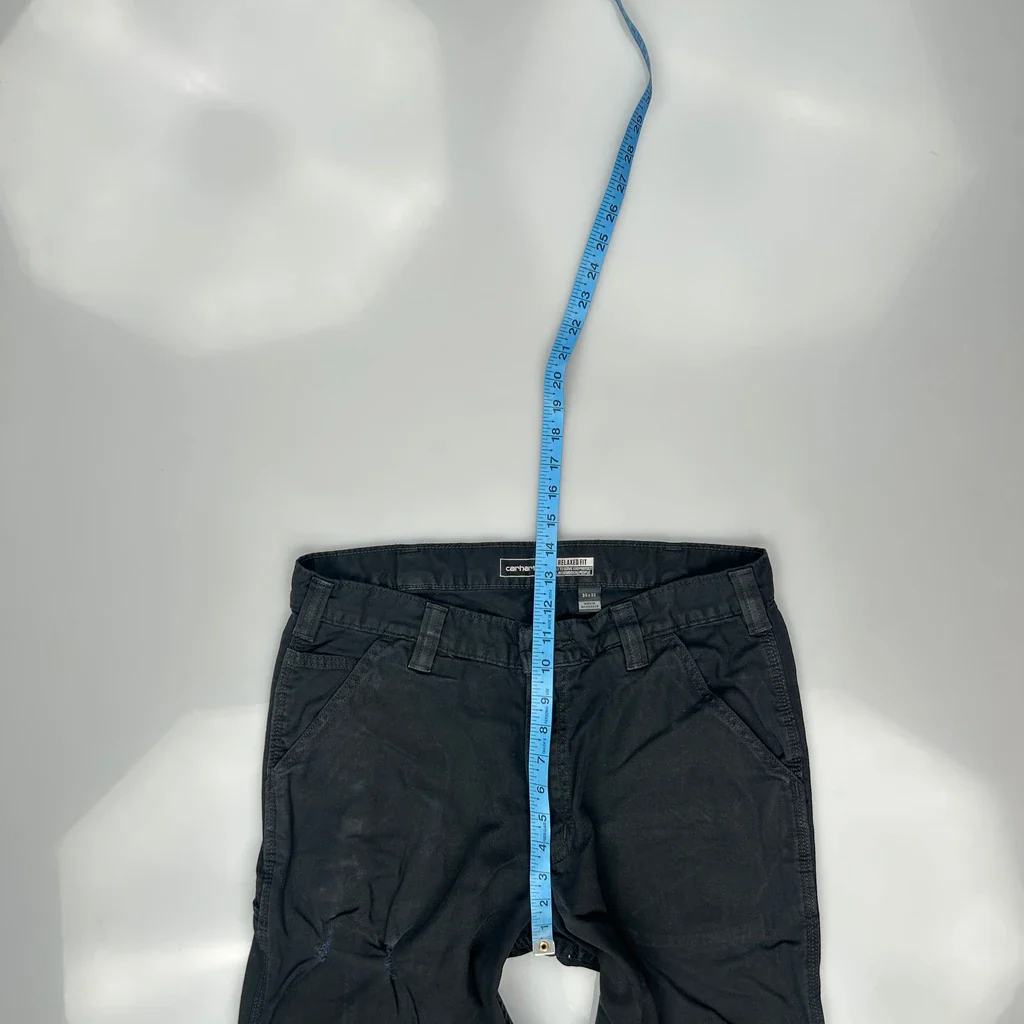 Carhartt Carpenter Trousers - 33W 31L Black Cotton - Image 4