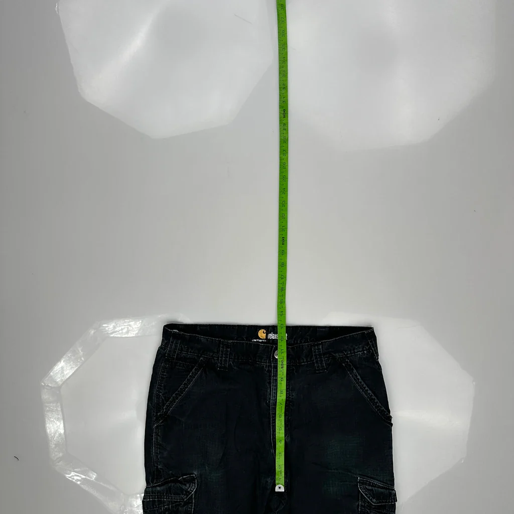 Carhartt Carpenter Trousers - 34W 30L Black Cotton - Image 4
