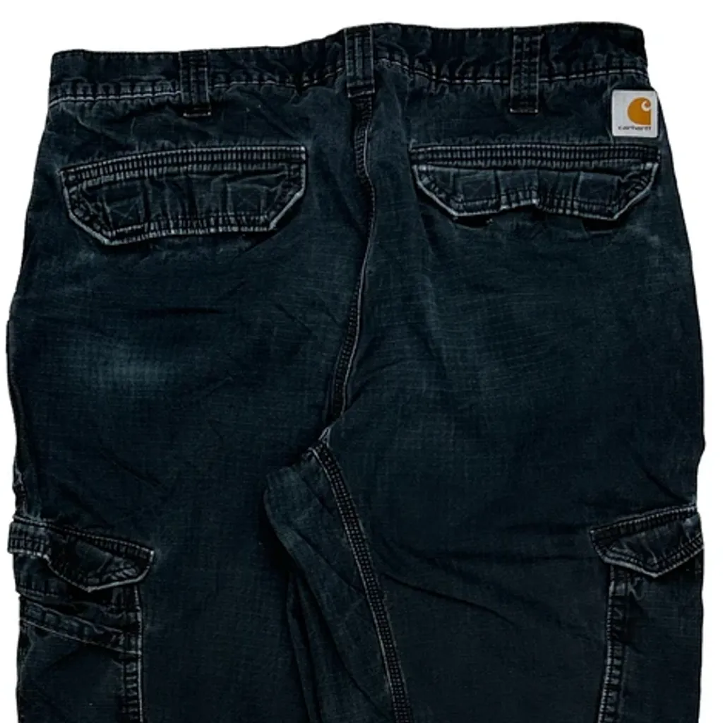 Carhartt Carpenter Trousers - 34W 30L Black Cotton - Image 7