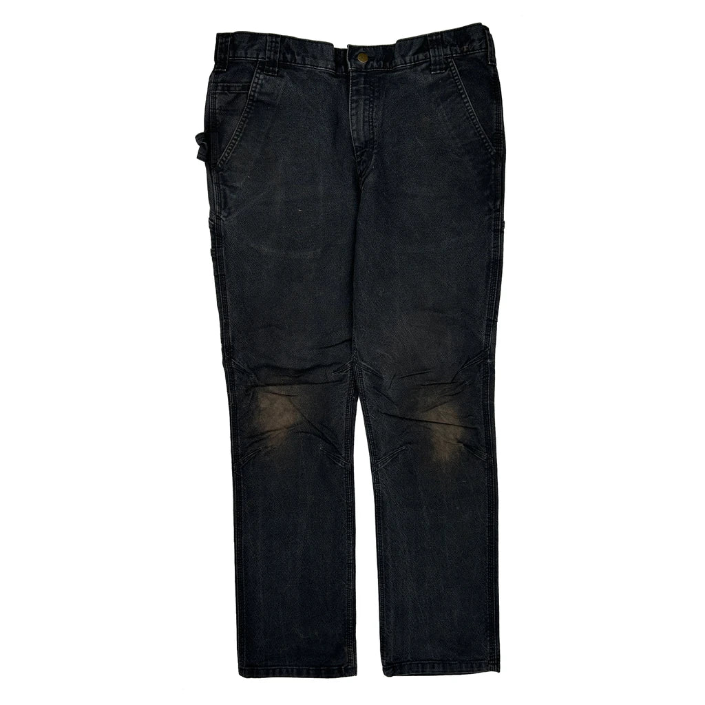 Carhartt Carpenter Trousers - 34W 30L Black Cotton - Image 2