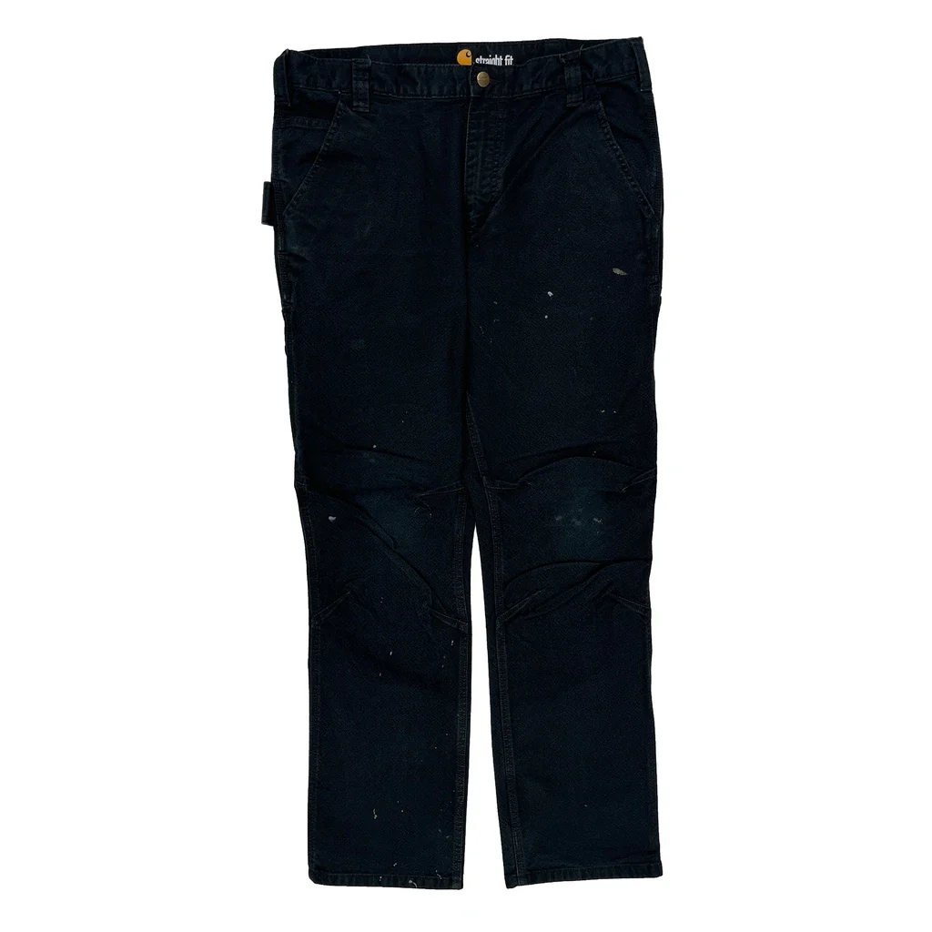 Carhartt Carpenter Trousers - 34W 32L Black Cotton - Image 2