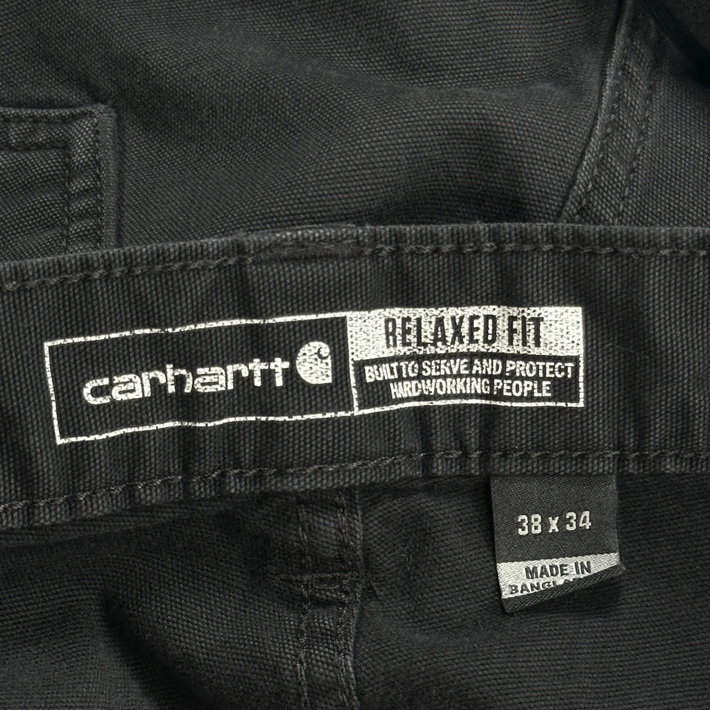Carhartt Carpenter Trousers - 36W 32L Black Cotton - Image 6