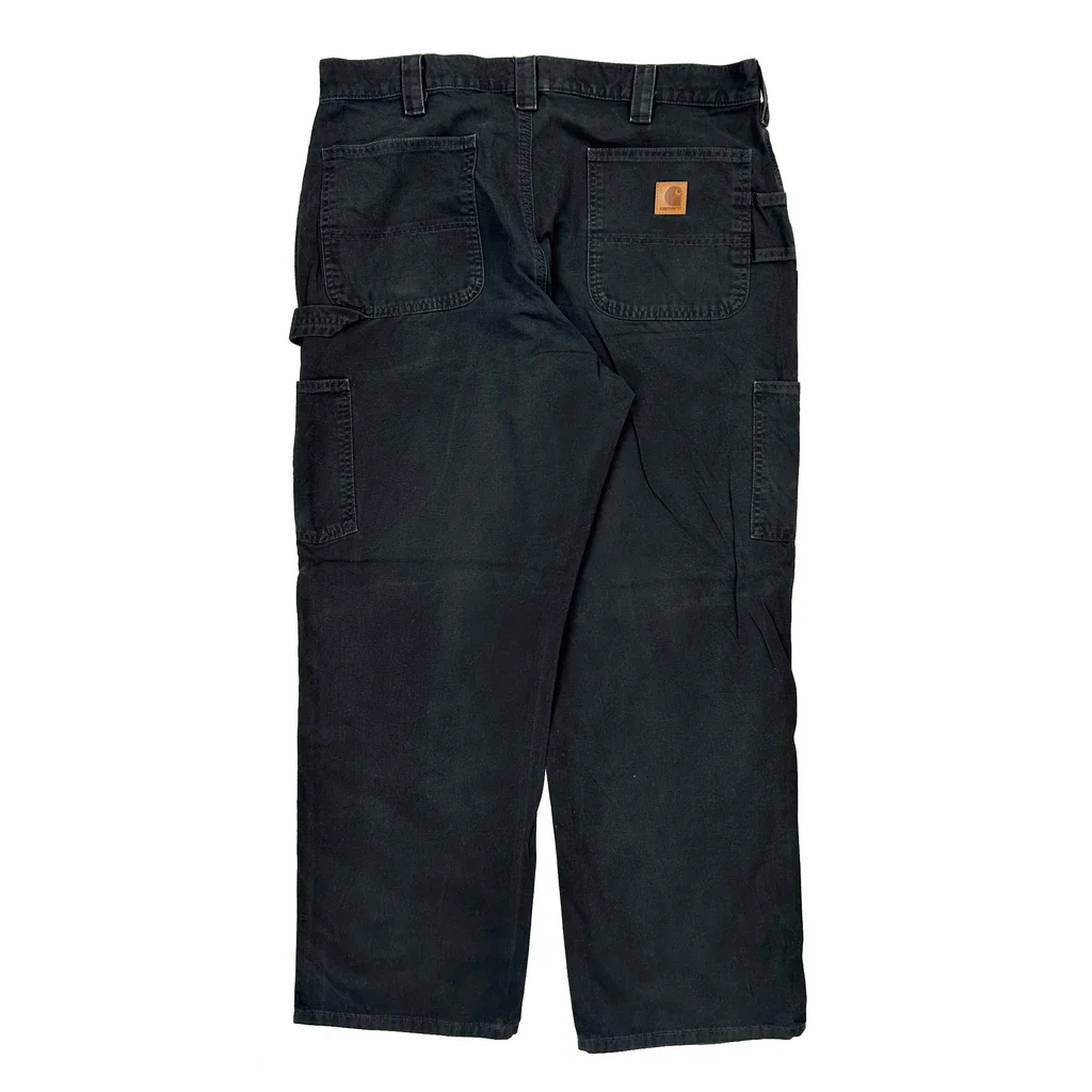 Carhartt B151 Blk Carpenter Trousers - 36W 30L Black Cotton