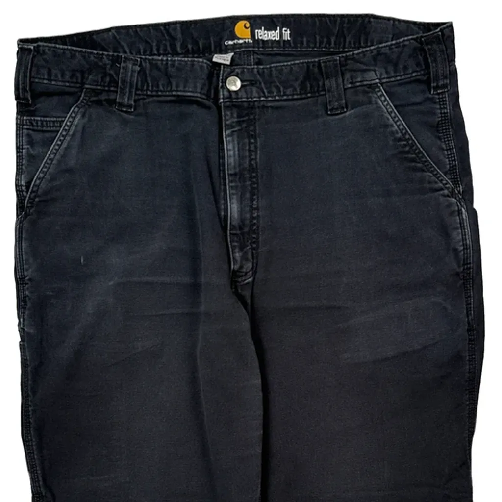 Carhartt Carpenter Trousers - 38W 28L Black Cotton - Image 9