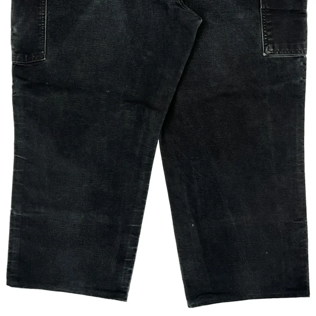 Carhartt Double Knee Carpenter Trousers - 38W 25L Black Cotton - Image 8