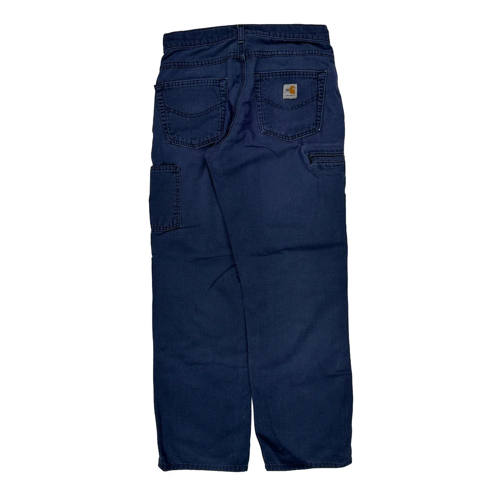 Carhartt Carpenter Trousers - 29W 31L Blue Cotton
