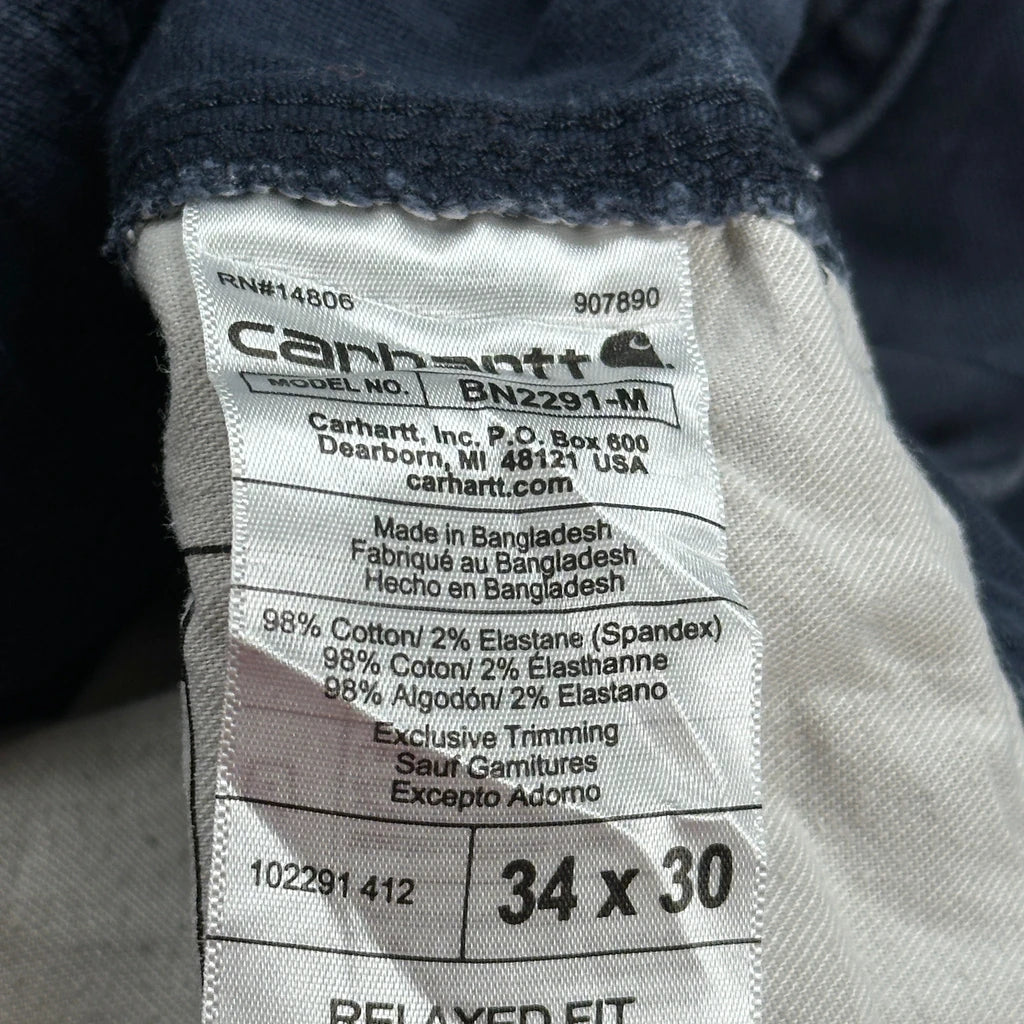 Carhartt Carpenter Trousers - 32W 28L Blue Cotton - Image 6