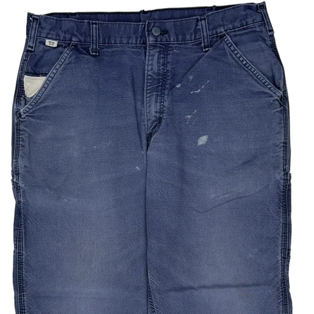 Carhartt Carpenter Trousers - 34W 29L Blue Cotton Blend - Image 11