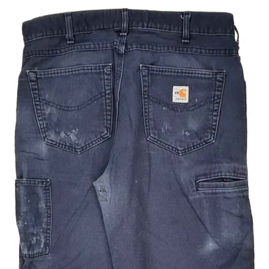 Carhartt Carpenter Trousers - 34W 32L Blue Cotton Blend - Image 9
