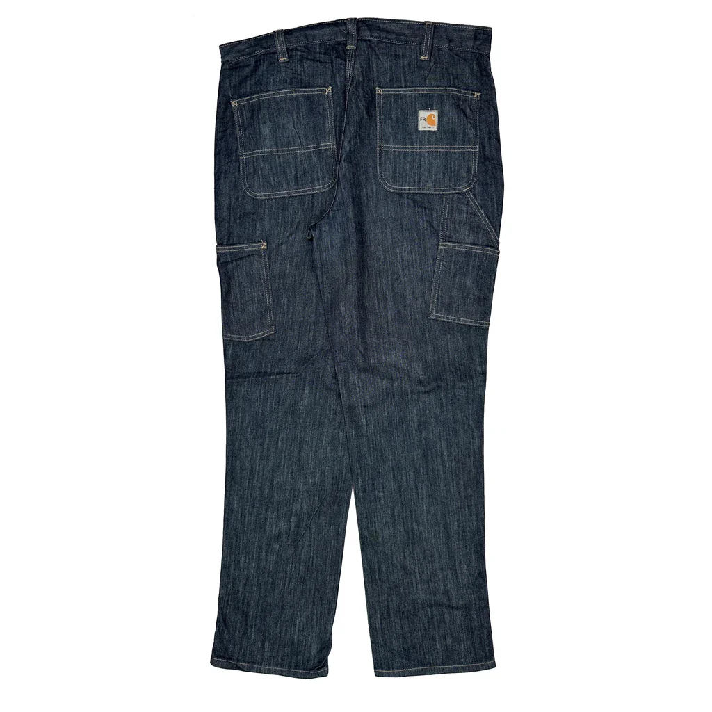 Carhartt Carpenter Trousers - 36″ Waist Blue Cotton Blend
