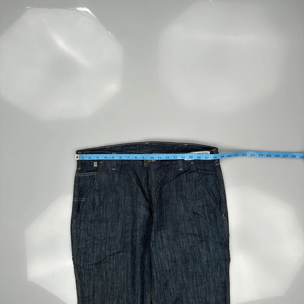 Carhartt Carpenter Trousers - 36″ Waist Blue Cotton Blend - Image 3