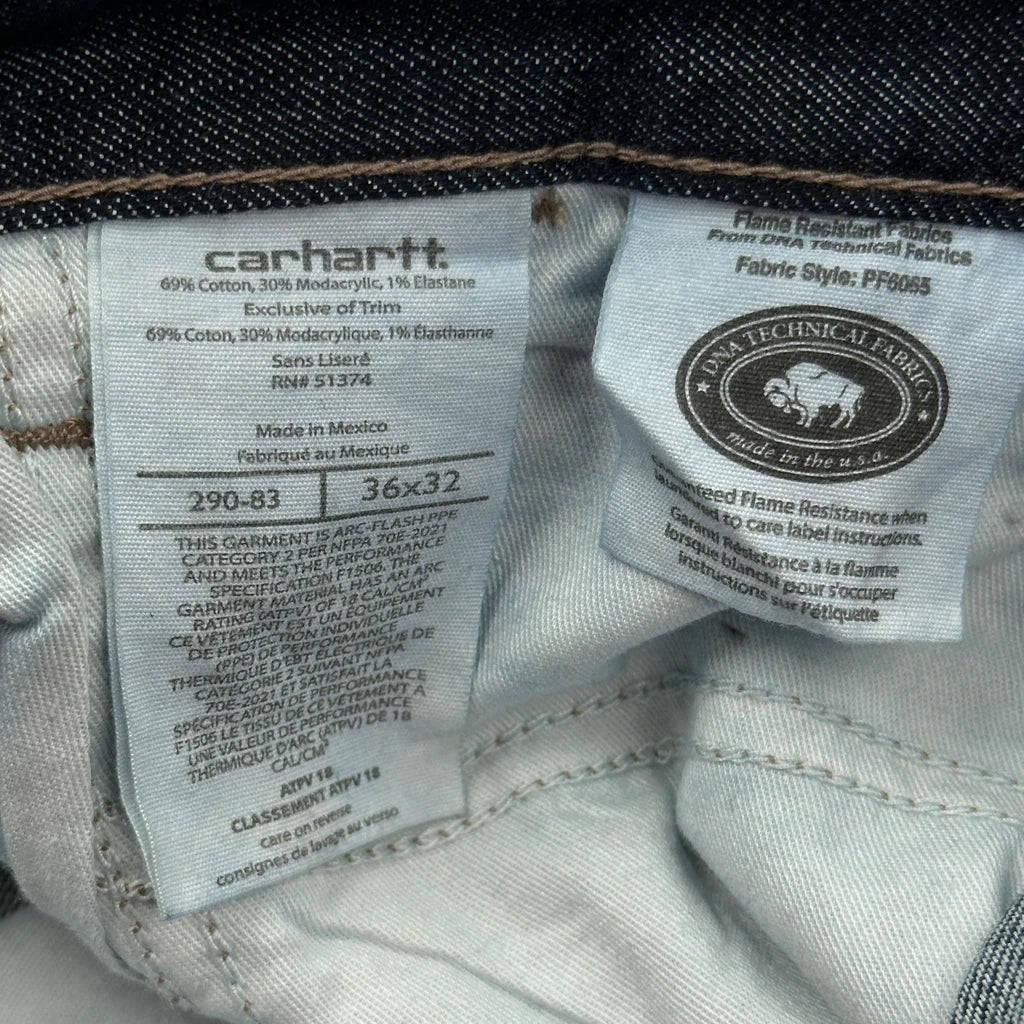 Carhartt Carpenter Trousers - 36″ Waist Blue Cotton Blend - Image 6